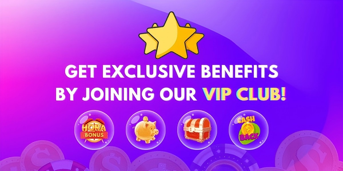 Colourful game symbols on a free play promotion banner
